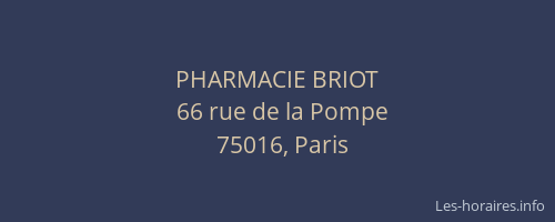 PHARMACIE BRIOT