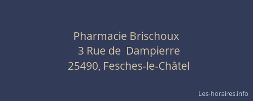 Pharmacie Brischoux
