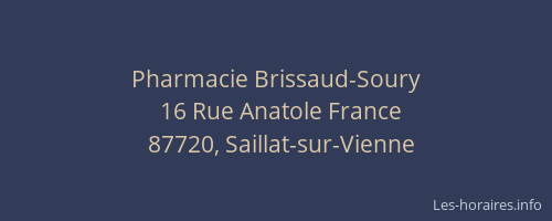 Pharmacie Brissaud-Soury