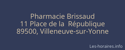 Pharmacie Brissaud