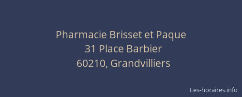 Pharmacie Brisset et Paque