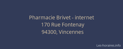 Pharmacie Brivet - internet