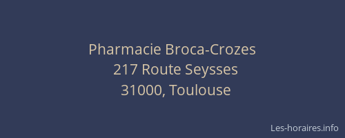 Pharmacie Broca-Crozes