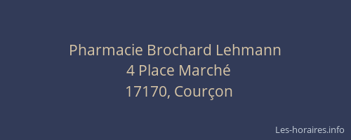 Pharmacie Brochard Lehmann
