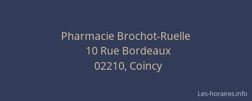 Pharmacie Brochot-Ruelle