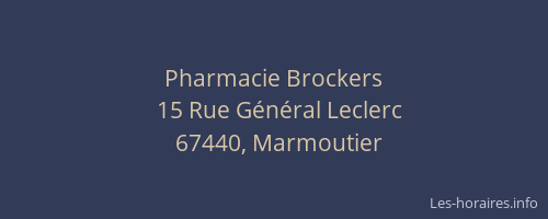 Pharmacie Brockers