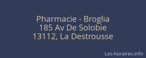 Pharmacie - Broglia