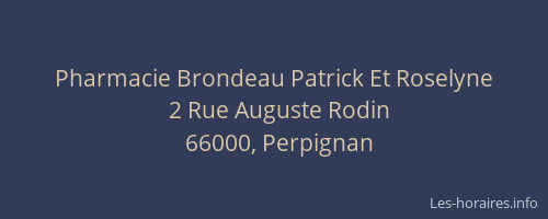 Pharmacie Brondeau Patrick Et Roselyne