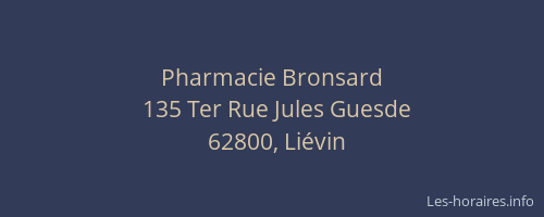 Pharmacie Bronsard