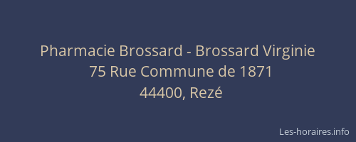 Pharmacie Brossard - Brossard Virginie