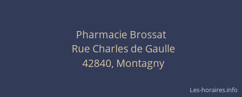 Pharmacie Brossat