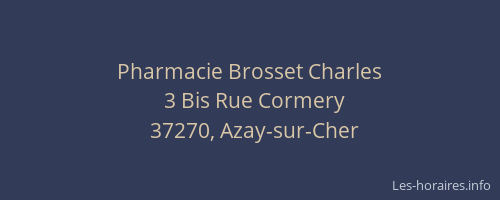 Pharmacie Brosset Charles