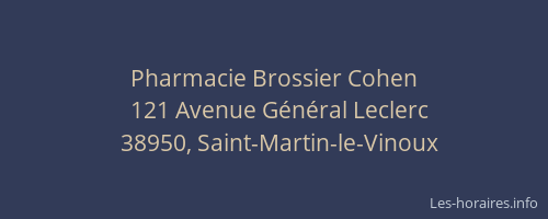Pharmacie Brossier Cohen