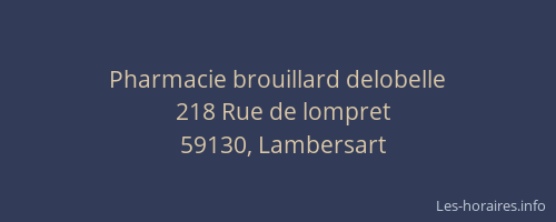 Pharmacie brouillard delobelle