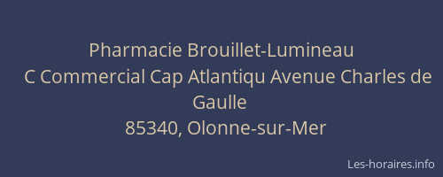 Pharmacie Brouillet-Lumineau