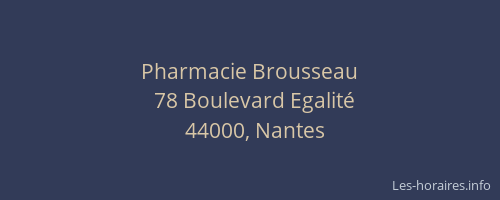 Pharmacie Brousseau