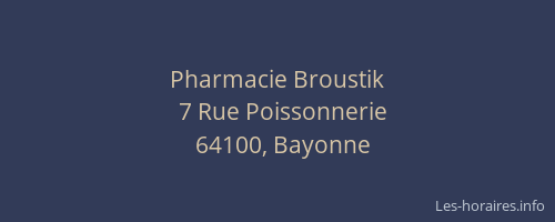 Pharmacie Broustik