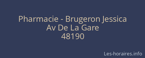 Pharmacie - Brugeron Jessica