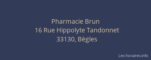Pharmacie Brun