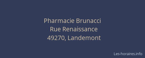 Pharmacie Brunacci
