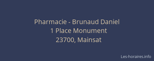 Pharmacie - Brunaud Daniel