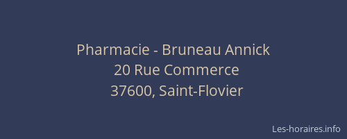 Pharmacie - Bruneau Annick