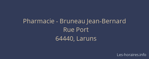 Pharmacie - Bruneau Jean-Bernard