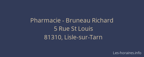 Pharmacie - Bruneau Richard