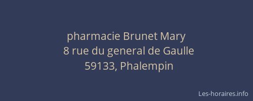 pharmacie Brunet Mary