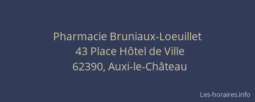 Pharmacie Bruniaux-Loeuillet