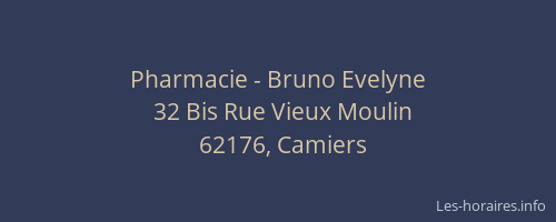 Pharmacie - Bruno Evelyne