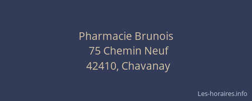Pharmacie Brunois
