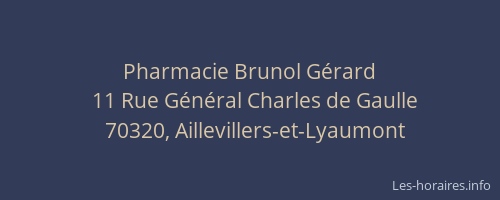Pharmacie Brunol Gérard