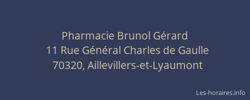 Pharmacie Brunol G&eacute;rard