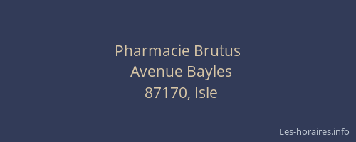 Pharmacie Brutus