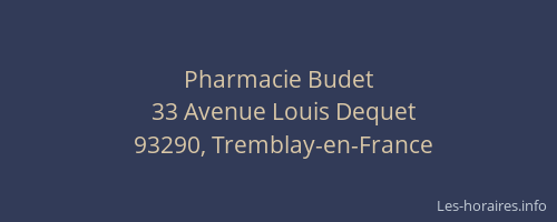 Pharmacie Budet