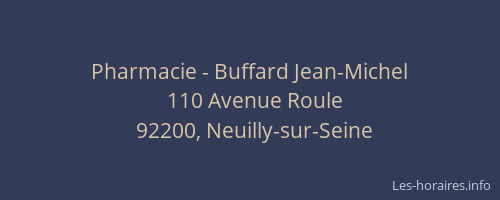 Pharmacie - Buffard Jean-Michel