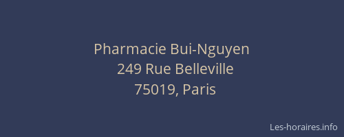 Pharmacie Bui-Nguyen