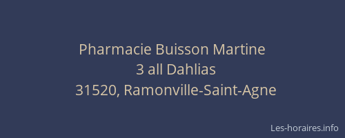 Pharmacie Buisson Martine