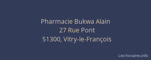 Pharmacie Bukwa Alain