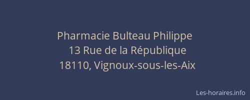 Pharmacie Bulteau Philippe