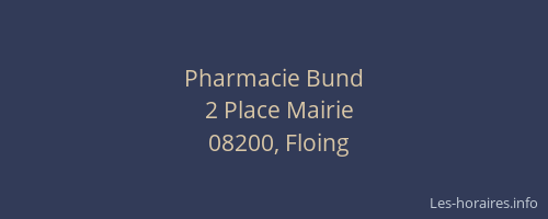 Pharmacie Bund