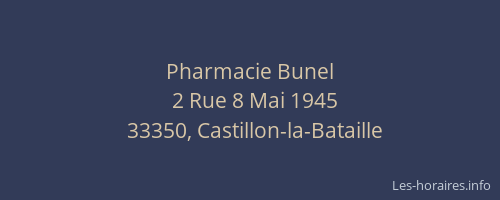 Pharmacie Bunel