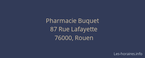 Pharmacie Buquet