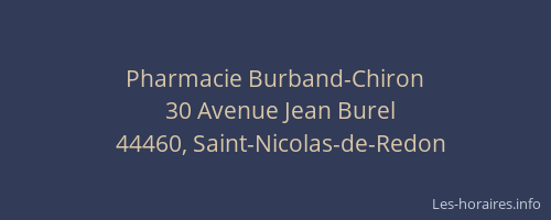 Pharmacie Burband-Chiron