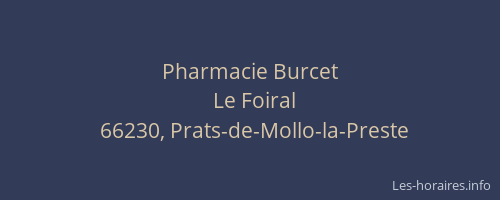 Pharmacie Burcet