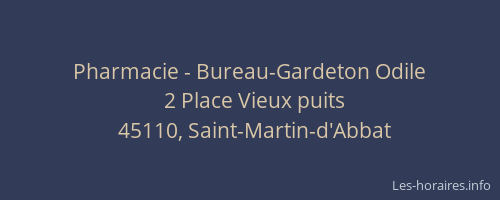 Pharmacie - Bureau-Gardeton Odile