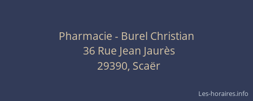Pharmacie - Burel Christian