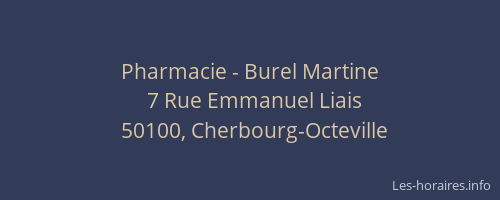 Pharmacie - Burel Martine