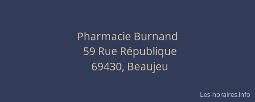 Pharmacie Burnand